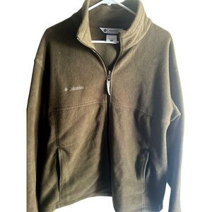 Columbia Men’s  size‎ L Full Zip Fleece Sweater  Green Jacke